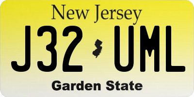 NJ license plate J32UML