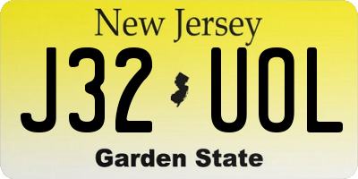 NJ license plate J32UOL