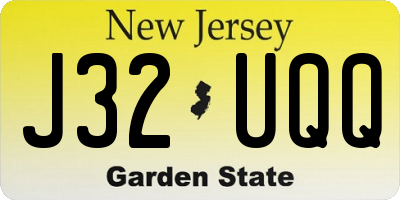NJ license plate J32UQQ