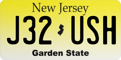 NJ license plate J32USH