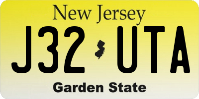 NJ license plate J32UTA