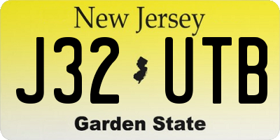 NJ license plate J32UTB