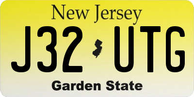 NJ license plate J32UTG