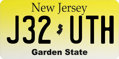 NJ license plate J32UTH