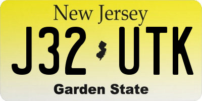 NJ license plate J32UTK