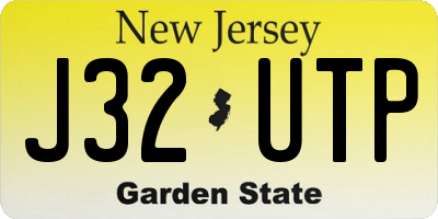 NJ license plate J32UTP