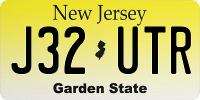 NJ license plate J32UTR