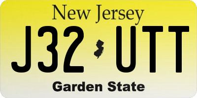 NJ license plate J32UTT