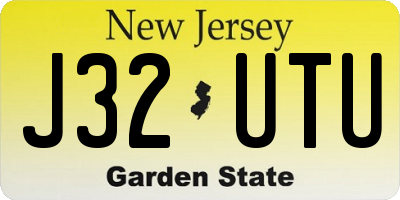 NJ license plate J32UTU
