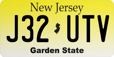 NJ license plate J32UTV