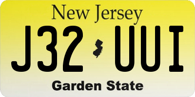 NJ license plate J32UUI