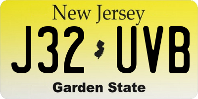 NJ license plate J32UVB