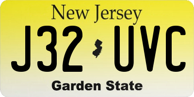 NJ license plate J32UVC