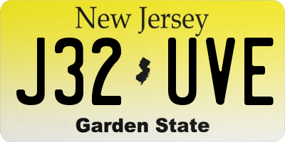 NJ license plate J32UVE