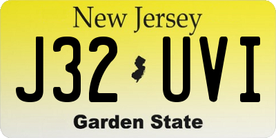 NJ license plate J32UVI