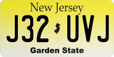 NJ license plate J32UVJ