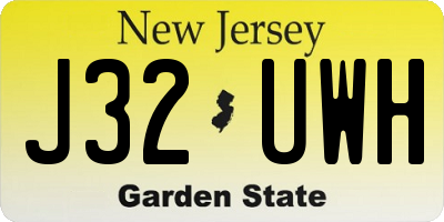 NJ license plate J32UWH