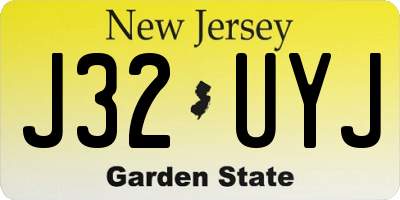 NJ license plate J32UYJ