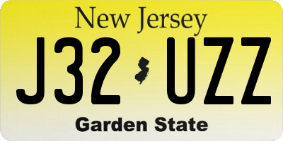 NJ license plate J32UZZ