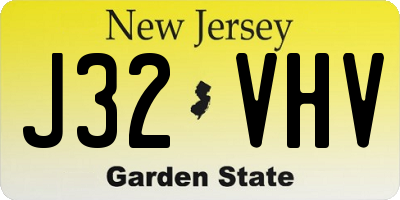 NJ license plate J32VHV