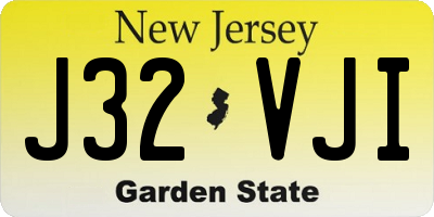 NJ license plate J32VJI