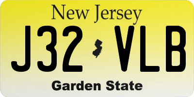 NJ license plate J32VLB