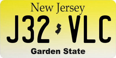 NJ license plate J32VLC