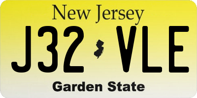 NJ license plate J32VLE