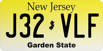 NJ license plate J32VLF