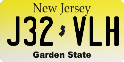 NJ license plate J32VLH