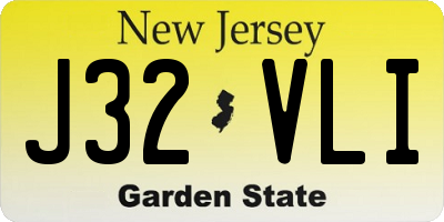 NJ license plate J32VLI