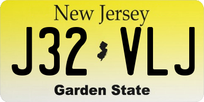 NJ license plate J32VLJ