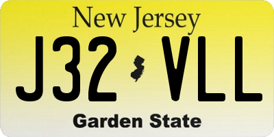 NJ license plate J32VLL