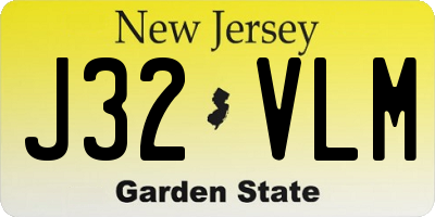 NJ license plate J32VLM