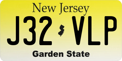 NJ license plate J32VLP
