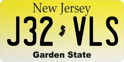 NJ license plate J32VLS