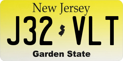 NJ license plate J32VLT
