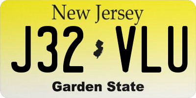 NJ license plate J32VLU