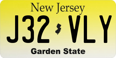 NJ license plate J32VLY