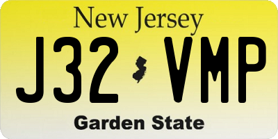 NJ license plate J32VMP