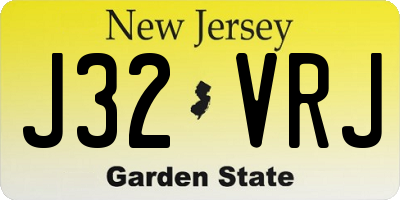 NJ license plate J32VRJ
