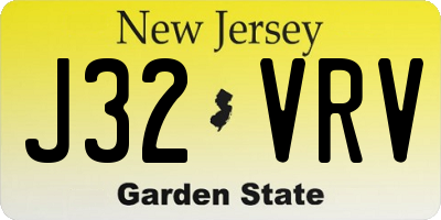 NJ license plate J32VRV