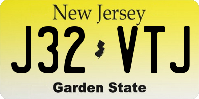NJ license plate J32VTJ