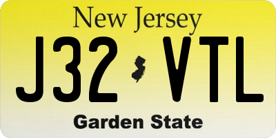 NJ license plate J32VTL