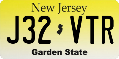 NJ license plate J32VTR