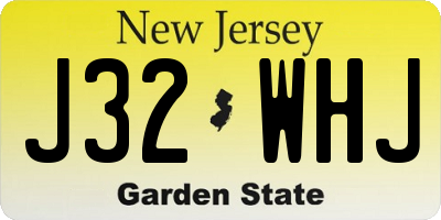 NJ license plate J32WHJ