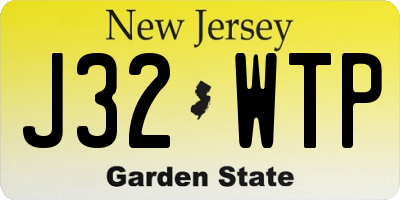 NJ license plate J32WTP