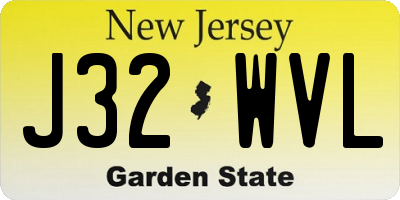 NJ license plate J32WVL