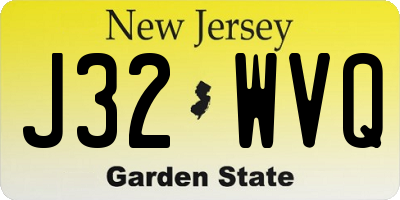NJ license plate J32WVQ