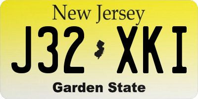 NJ license plate J32XKI